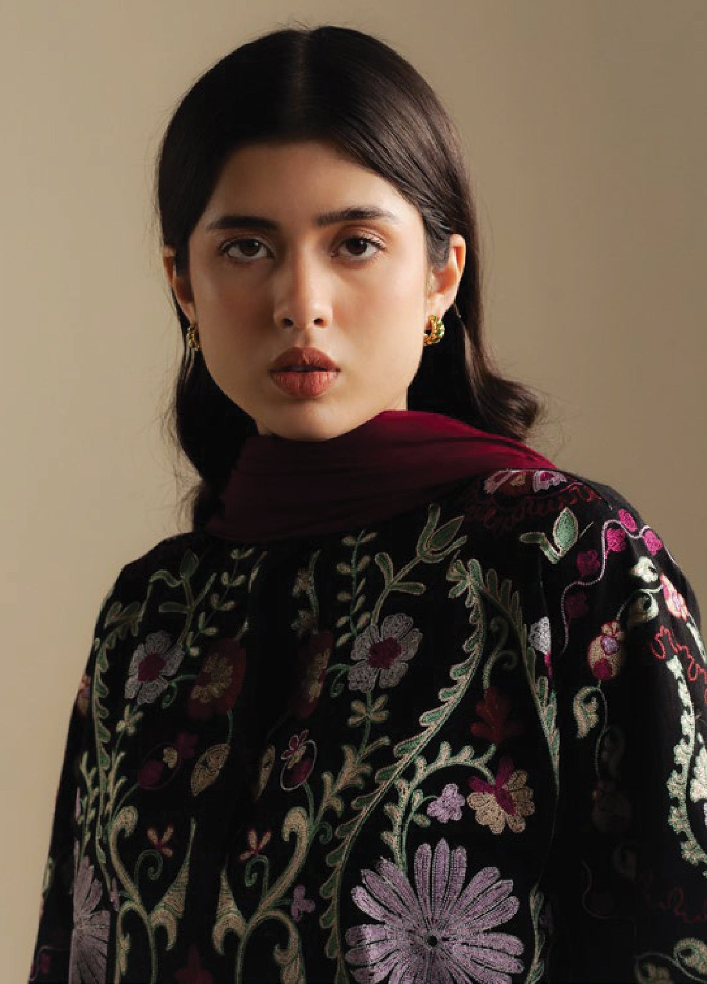 Coco by Zara Shahjahan Unstitched Winter Khaddar Embroidered Suits 3 Piece CZS25WU D-07 B Breeze - Winter Collection