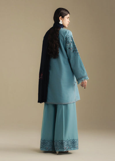 Coco by Zara Shahjahan Unstitched Winter Khaddar Embroidered Suits 3 Piece CZS25WU D-09 B Laurel - Winter Collection