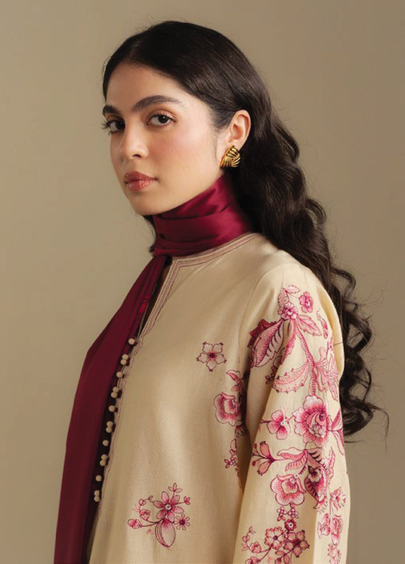 Coco by Zara Shahjahan Unstitched Winter Khaddar Embroidered Suits 3 Piece CZS25WU D-10 A Snowdrop - Winter Collection