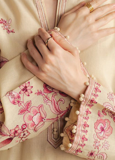 Coco by Zara Shahjahan Unstitched Winter Khaddar Embroidered Suits 3 Piece CZS25WU D-10 A Snowdrop - Winter Collection