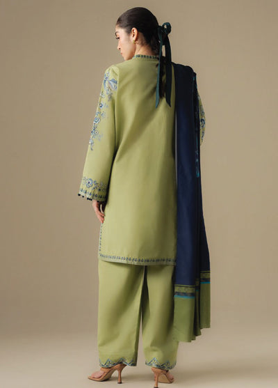 Coco by Zara Shahjahan Unstitched Winter Khaddar Embroidered Suits 3 Piece CZS25WU D-10 B Snowdrop - Winter Collection