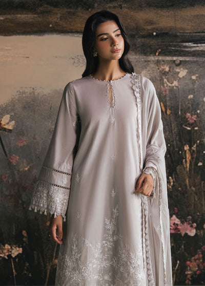 Cross Stitch Embroidered Lawn Suits Unstitched 3 Piece CS25UE D-01 Ash Rose