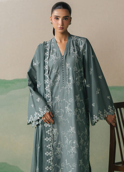 Cross Stitch Embroidered Lawn Suits Unstitched 3 Piece CS25UE D-04 Forest Serenity