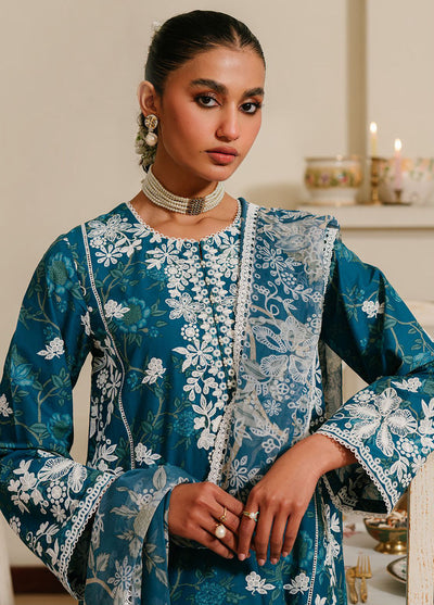 Cross Stitch Eid Lawn Unstitched Collection 2024 D-12 Ice Bloom