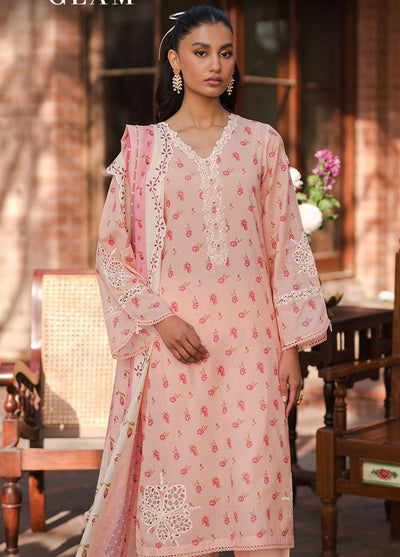 Cross Stitch Eid Lawn Unstitched Collection 2024 D-20 Peach Glam