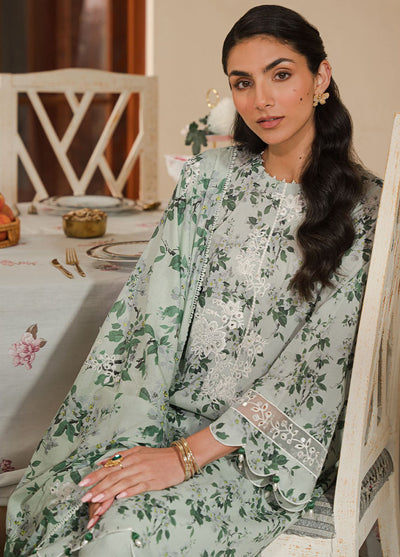 Cross Stitch Eid Lawn Unstitched Collection 2024 D-23 Sage Silt