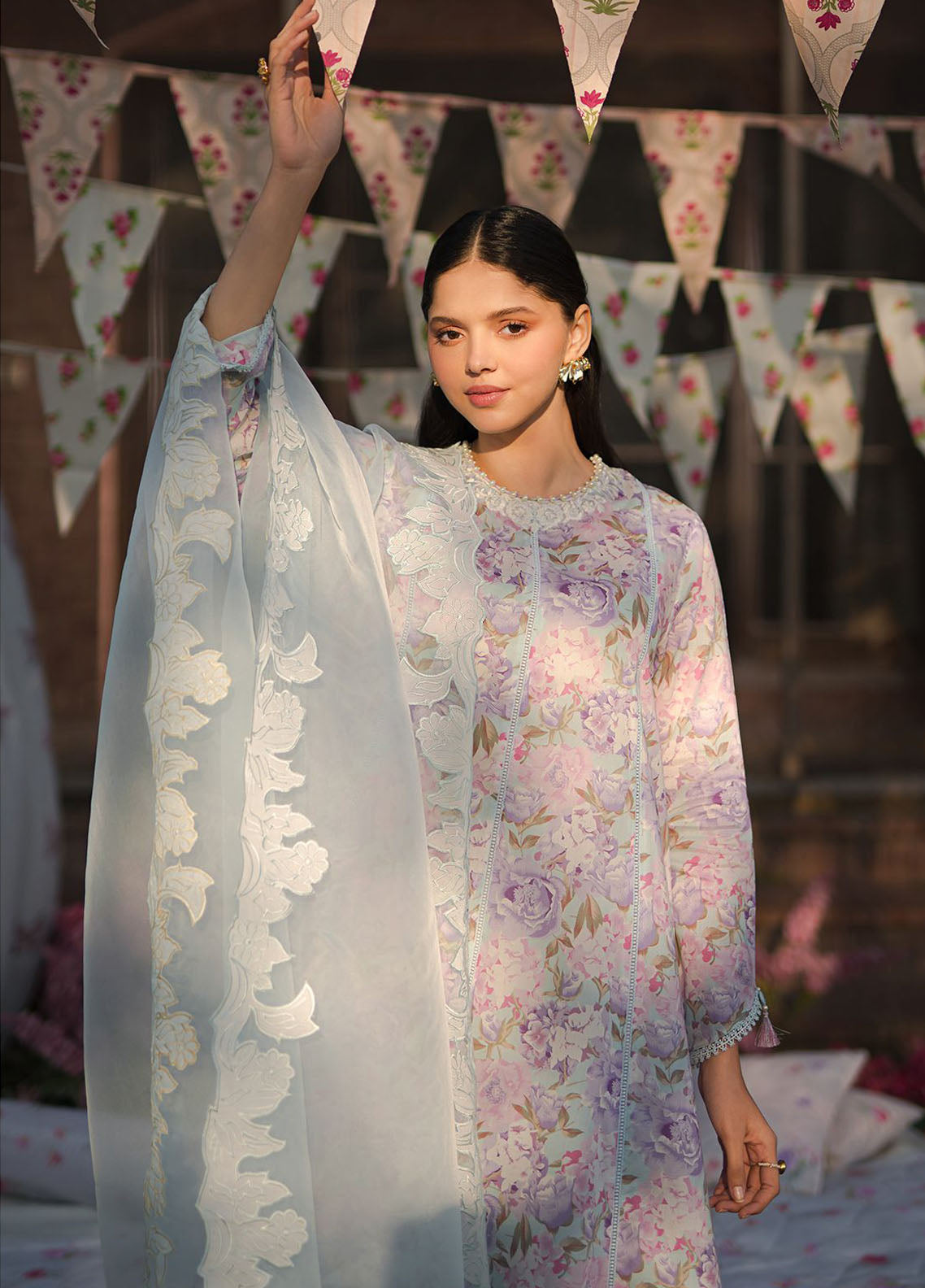 Cross Stitch Eid Lawn Unstitched Collection 2024 D-24 Tender Breeze