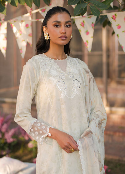 Cross Stitch Eid Lawn Unstitched Collection 2024 D-25 Whisperring White