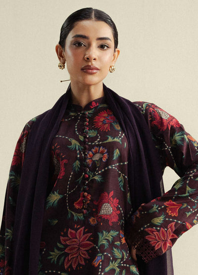 Coco by Zara Shahjahan Printed Slub Cotton Suits Unstitched 3 Piece CZS25PU D-01 A Meadow