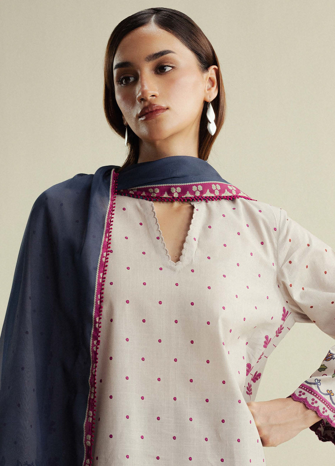 Coco by Zara Shahjahan Printed Slub Cotton Suits Unstitched 3 Piece CZS25PU D-02 A Muse