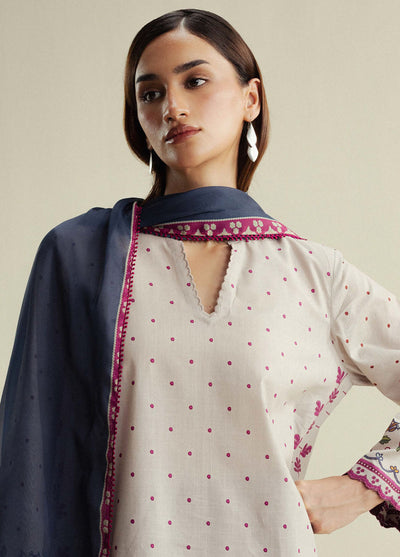 Coco by Zara Shahjahan Printed Slub Cotton Suits Unstitched 3 Piece CZS25PU D-02 A Muse