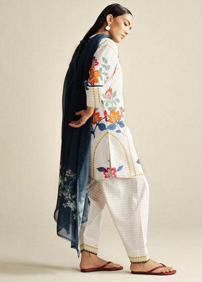 Coco by Zara Shahjahan Printed Slub Cotton Suits Unstitched 3 Piece CZS25PU D-03 A Loom
