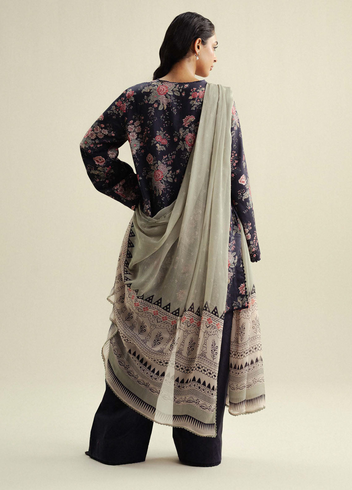 Coco by Zara Shahjahan Printed Slub Cotton Suits Unstitched 3 Piece CZS25PU D-04 A Aster