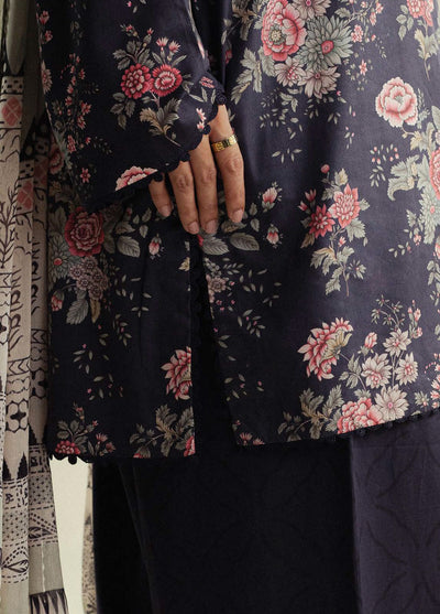 Coco by Zara Shahjahan Printed Slub Cotton Suits Unstitched 3 Piece CZS25PU D-04 A Aster
