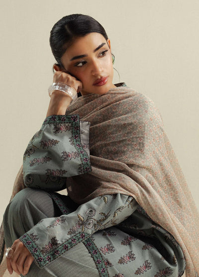 Coco by Zara Shahjahan Printed Slub Cotton Suits Unstitched 3 Piece CZS25PU D-05 B Fable