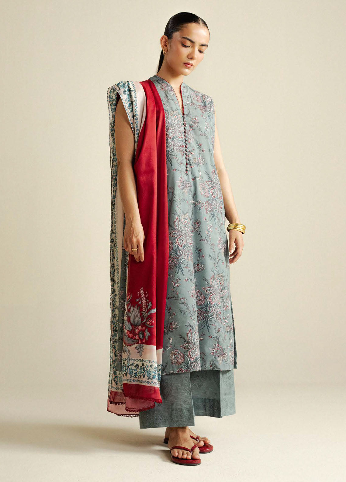 Coco by Zara Shahjahan Printed Cambric Suits Unstitched 3 Piece CZS25PU D-08 A Daisy