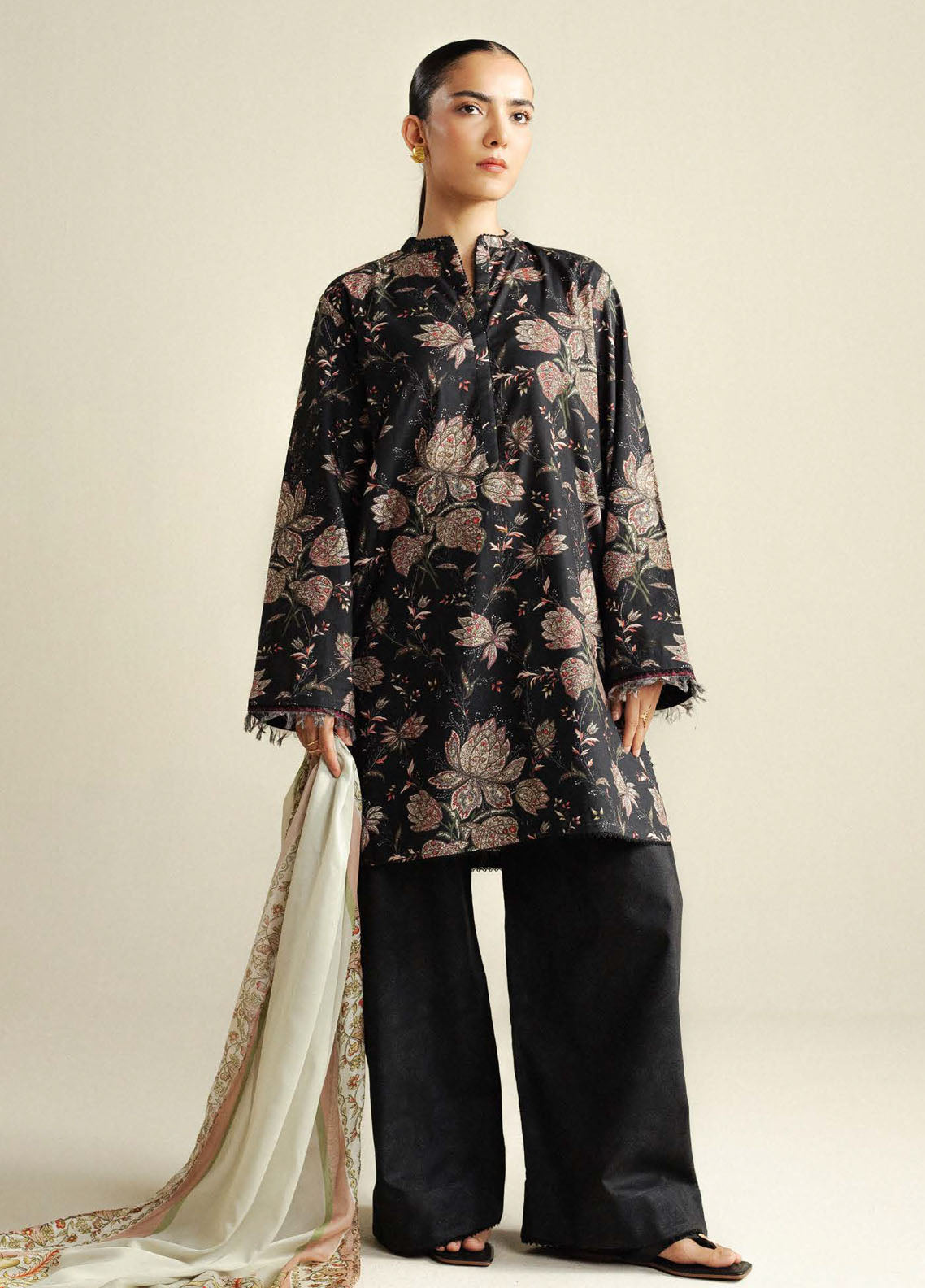 Coco by Zara Shahjahan Printed Cambric Suits Unstitched 3 Piece CZS25PU D-08 B Daisy