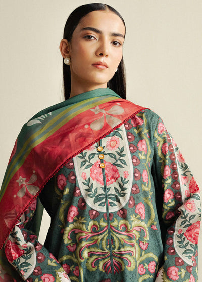 Coco by Zara Shahjahan Printed Cambric Suits Unstitched 3 Piece CZS25PU D-09 A Sol