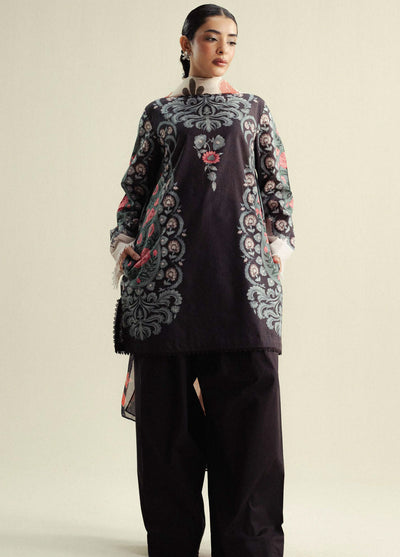 Coco by Zara Shahjahan Printed Cambric Suits Unstitched 3 Piece CZS25PU D-09 B Sol