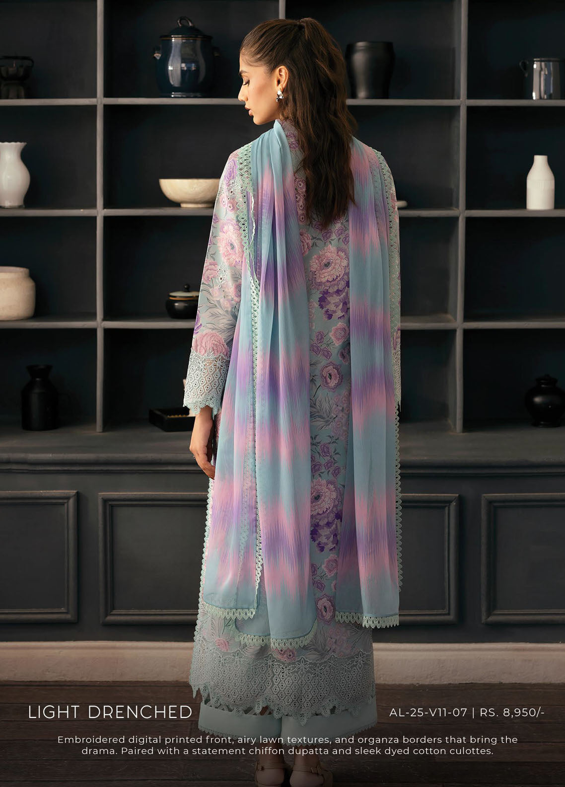 Daybreak by Afrozeh Embroidered Lawn Suits Unstitched 3 Piece AF25DB D-07 Light Drenched