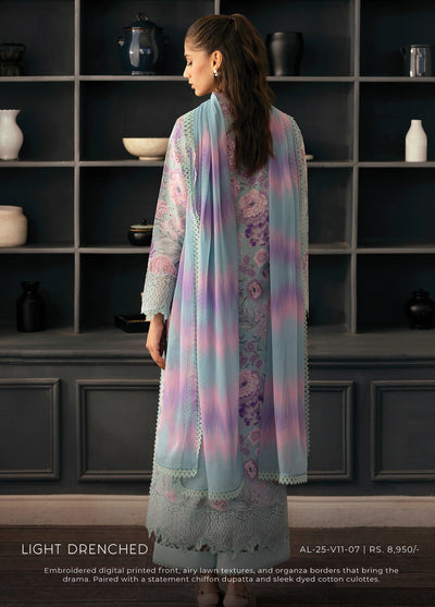 Daybreak by Afrozeh Embroidered Lawn Suits Unstitched 3 Piece AF25DB D-07 Light Drenched