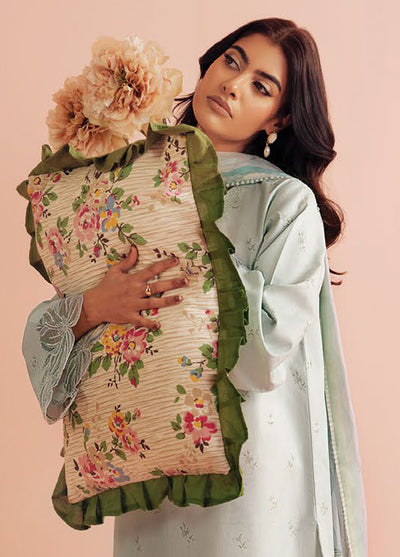 Daffodils by Seran Embroidered Lawn Suits Unstitched 2 Piece SN25DL D-03 Cassie