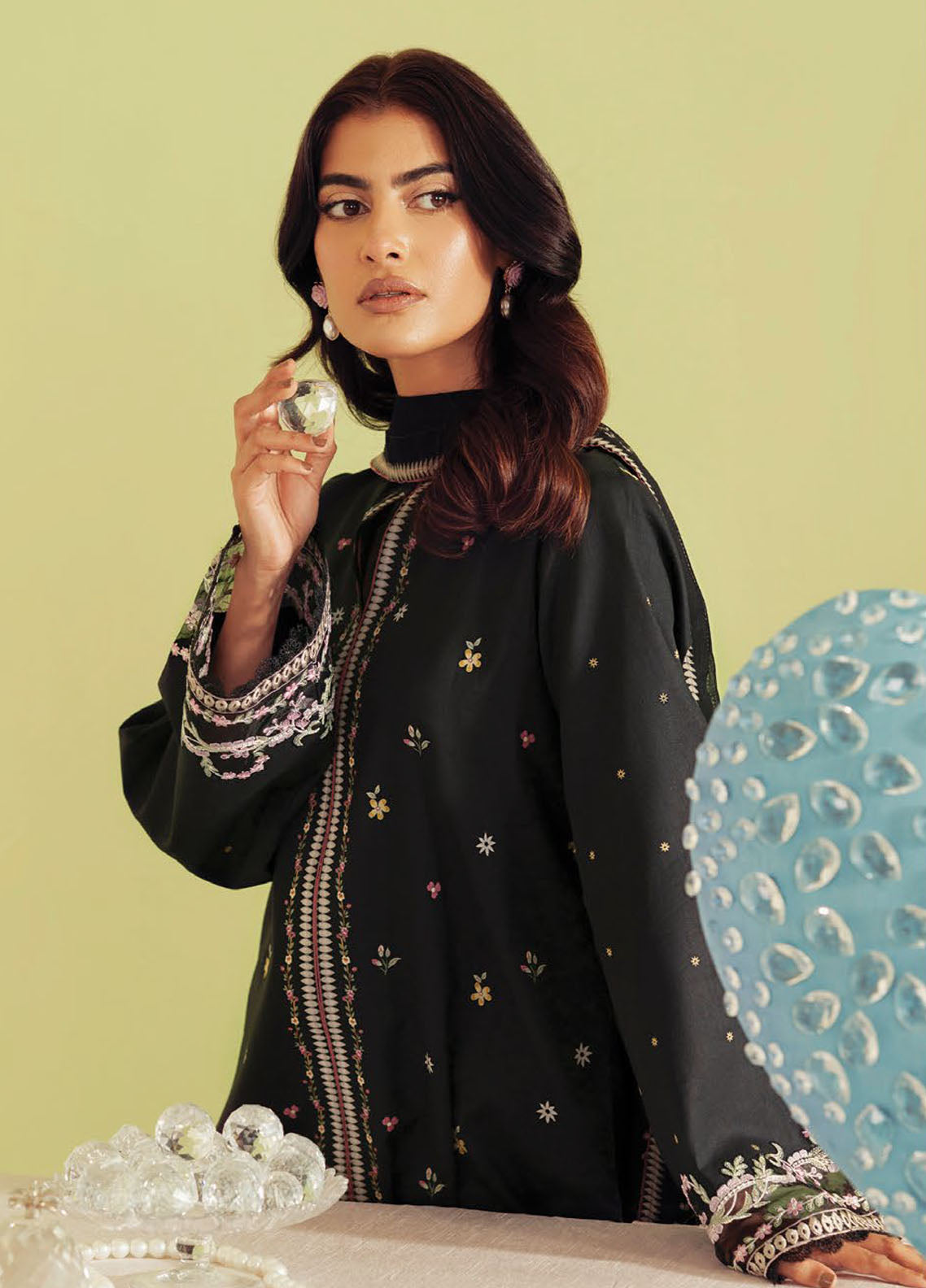 Daffodils by Seran Embroidered Lawn Suits Unstitched 2 Piece SN25DL D-04 Siya