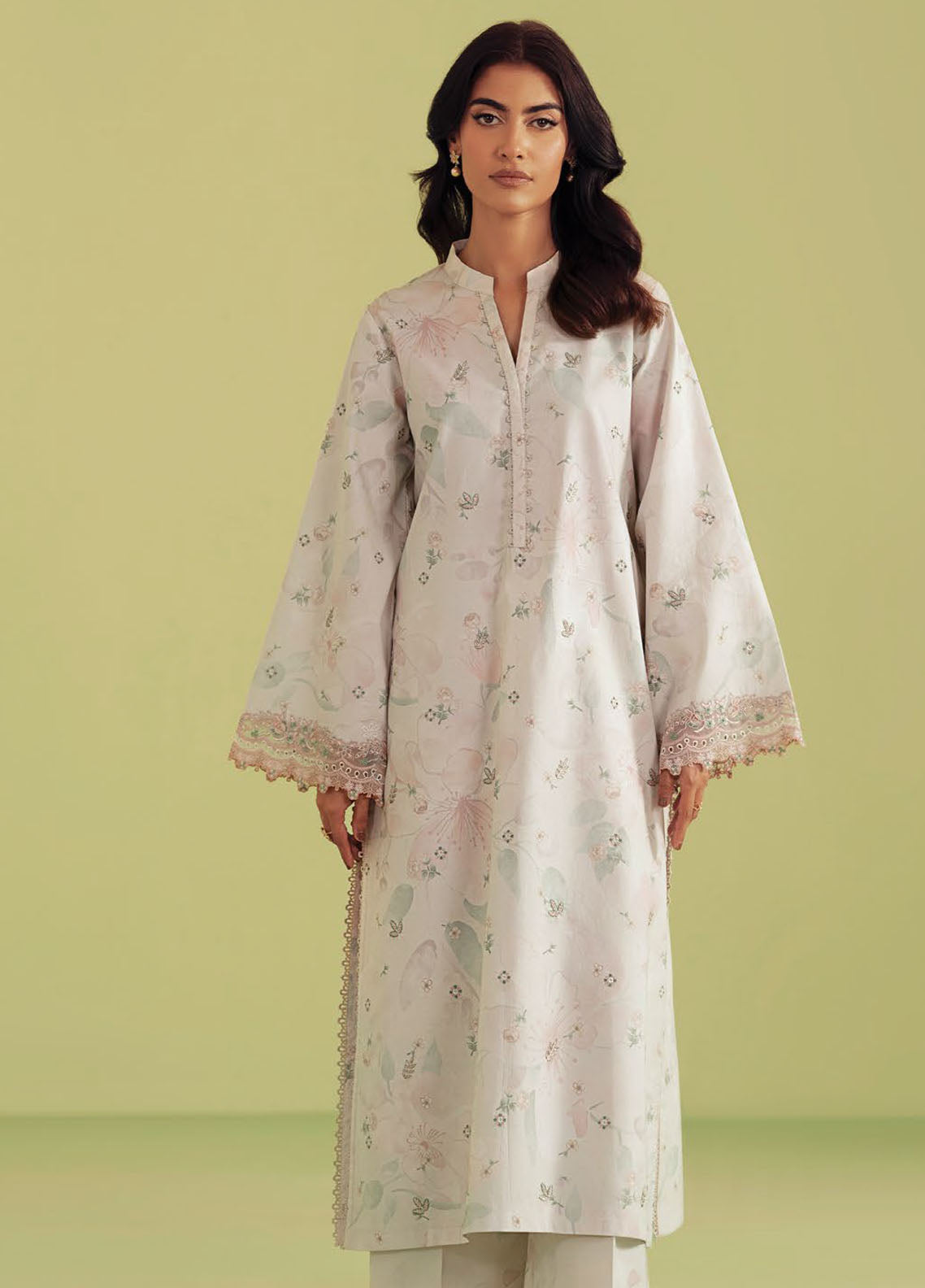 Daffodils by Seran Embroidered Lawn Suits Unstitched 2 Piece SN25DL D-12 Wylie