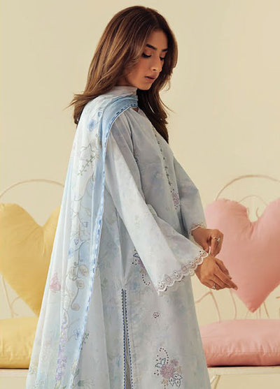 Daffodils by Seran Embroidered Lawn Suits Unstitched 2 Piece SN25DL D-02 Skylar