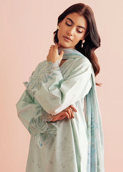 Daffodils by Seran Embroidered Lawn Suits Unstitched 2 Piece SN25DL D-03 Cassie