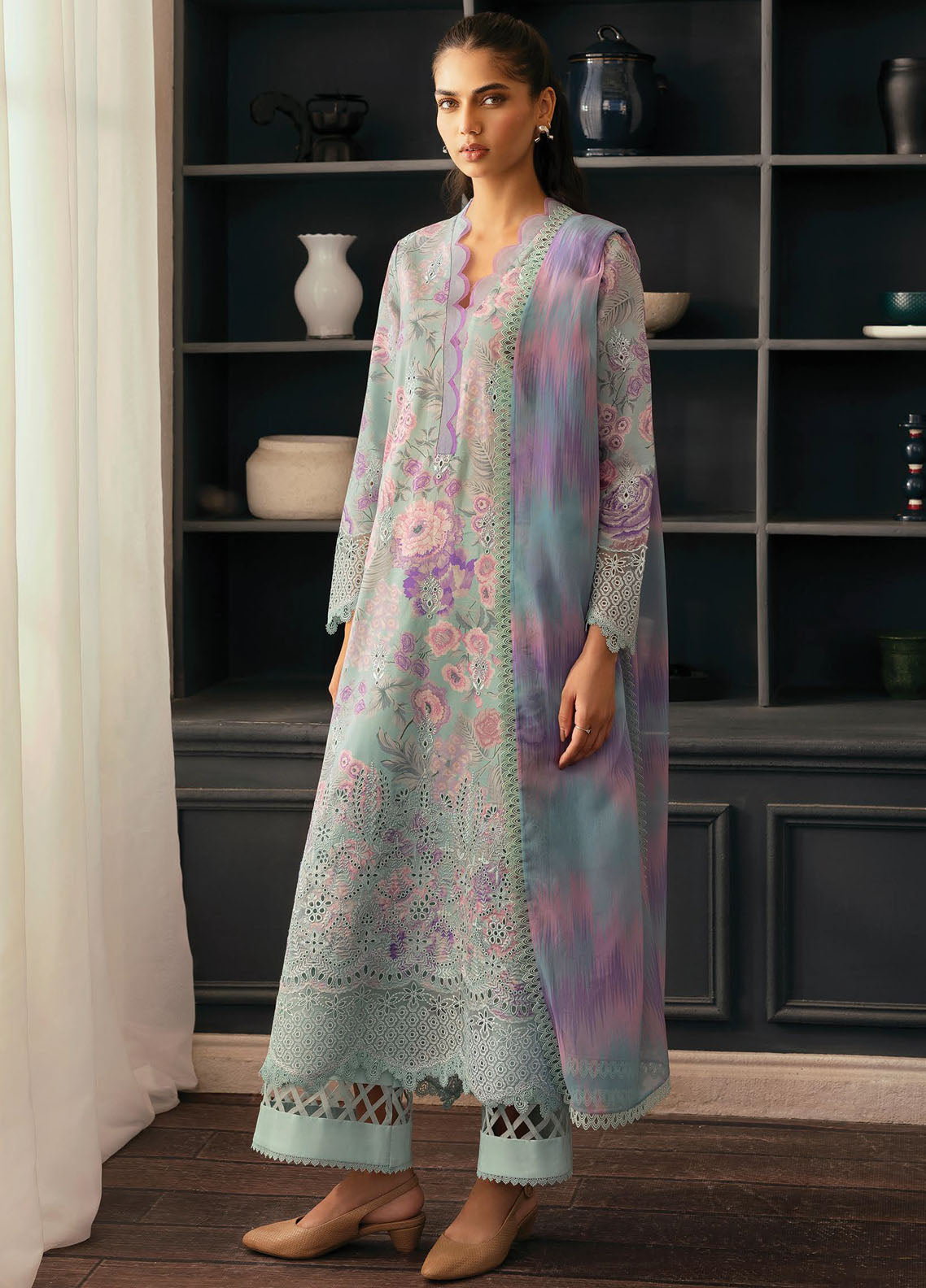 Daybreak by Afrozeh Embroidered Lawn Suits Unstitched 3 Piece AF25DB D-07 Light Drenched