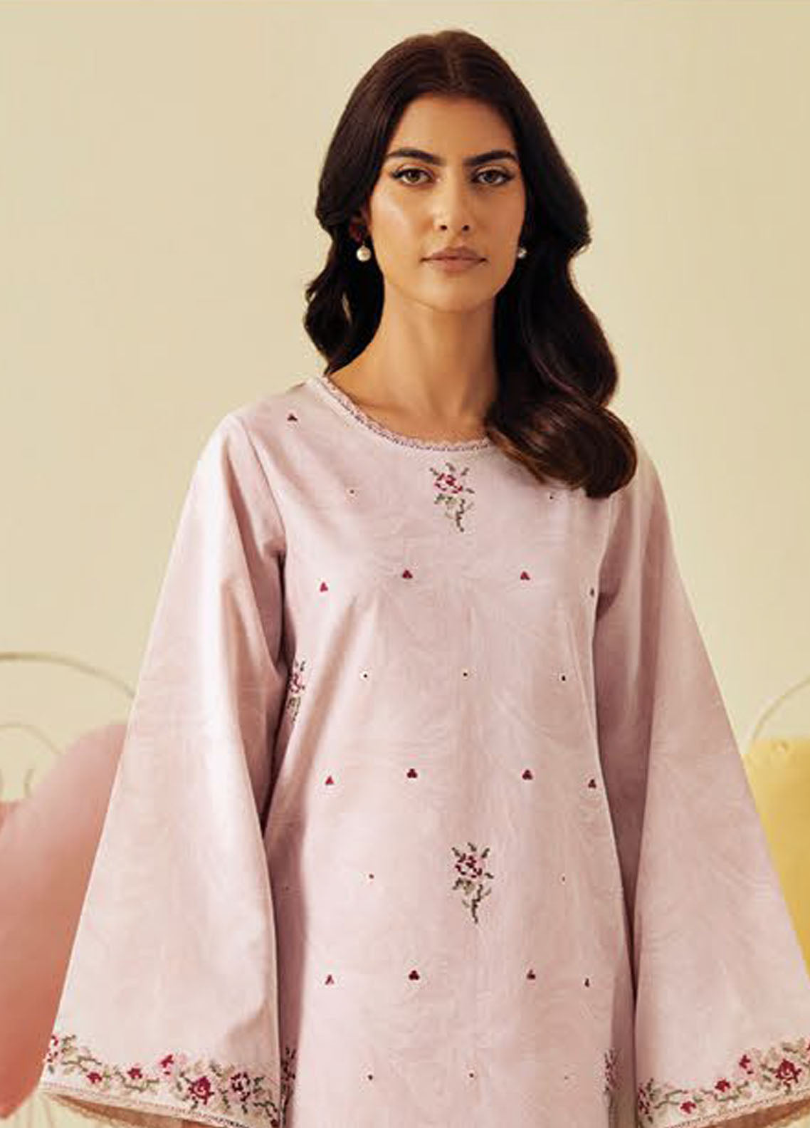 Daffodils by Seran Embroidered Lawn Suits Unstitched 2 Piece SN25DL D-10 Carla