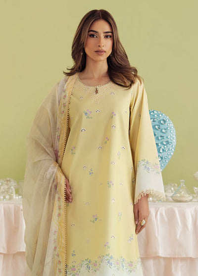 Daffodils by Seran Embroidered Lawn Suits Unstitched 2 Piece SN25DL D-01 Izzy