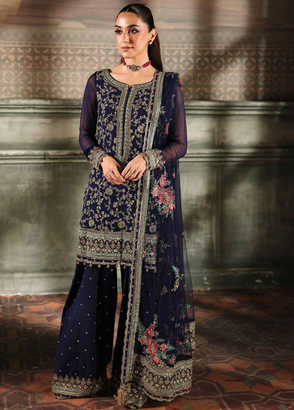 Dastan E Jashan by Charizma Embroidered Chiffon Suits Unstitched 4 Piece CRZ25DF DJW5-01