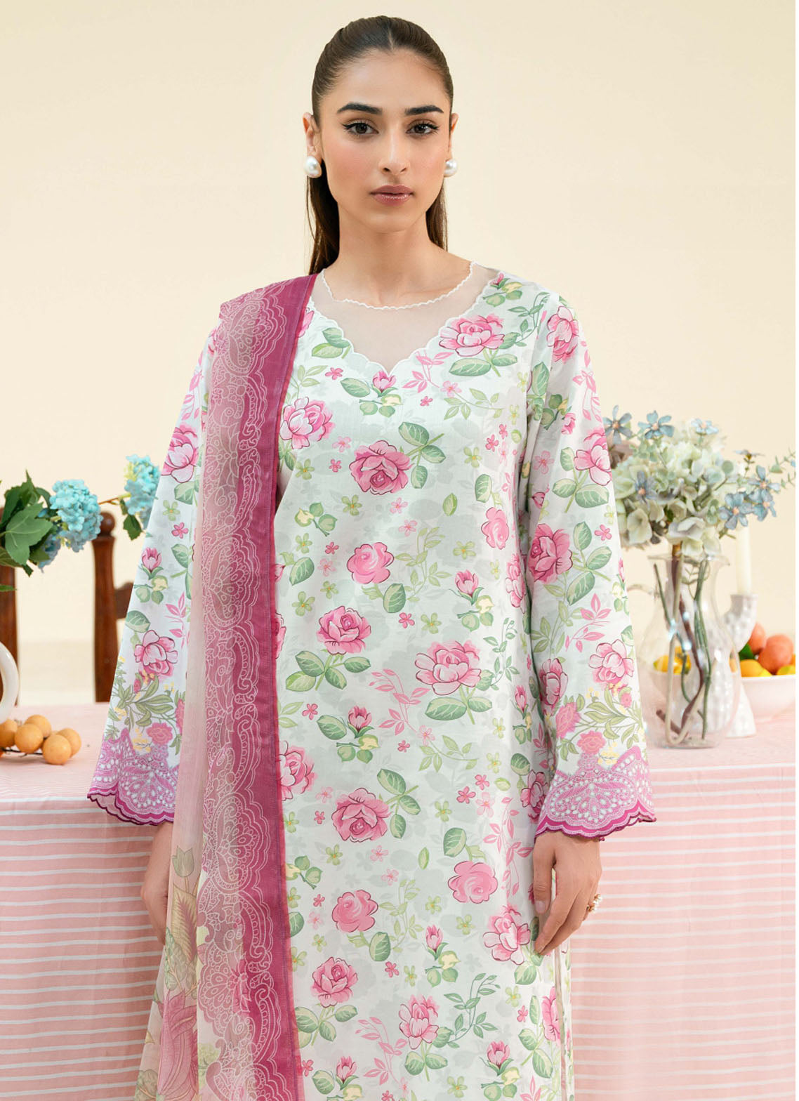 Daffodils by Seran Spring Summer Lawn Collection 2024 D-08 Freya