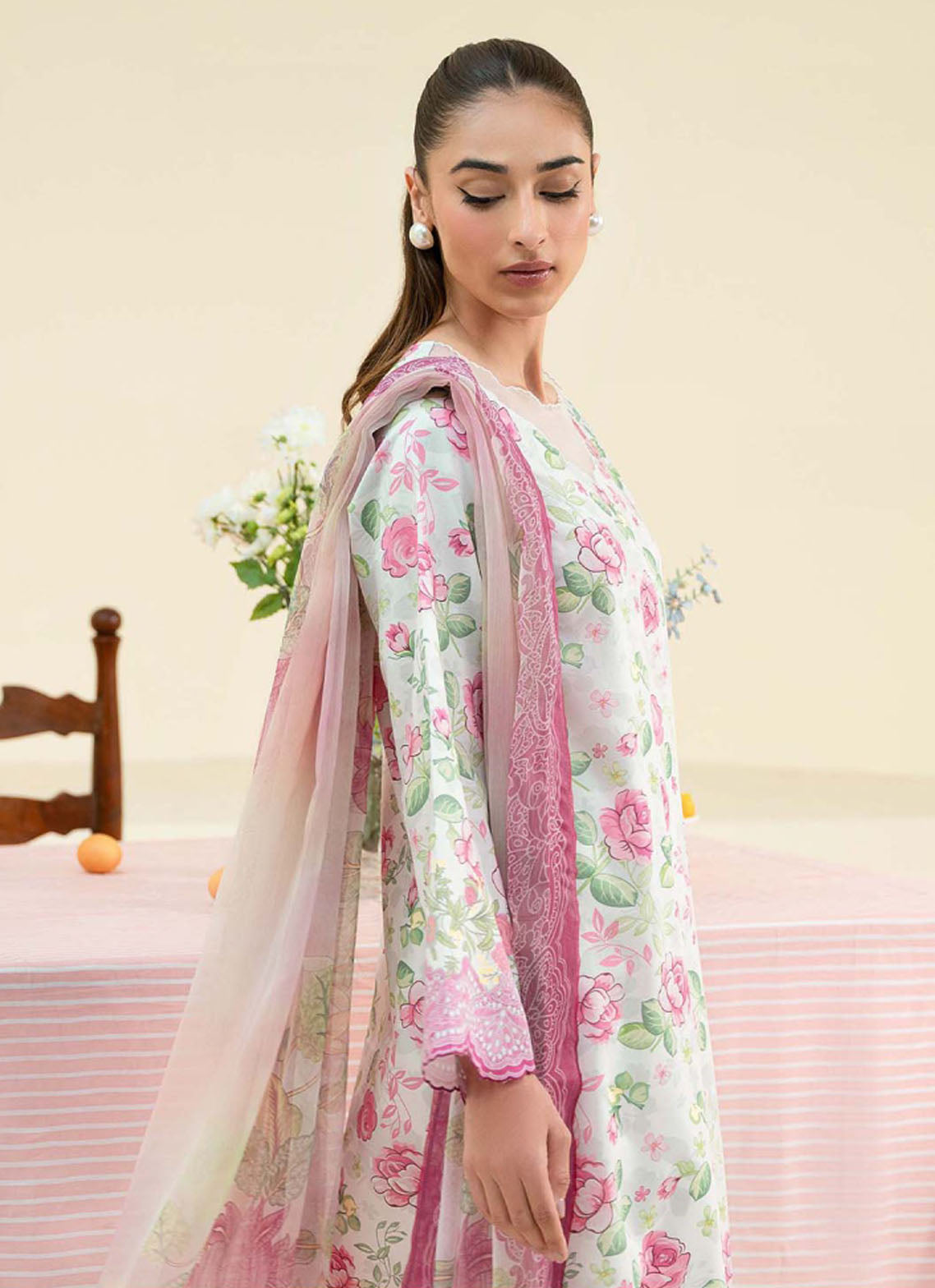 Daffodils by Seran Spring Summer Lawn Collection 2024 D-08 Freya