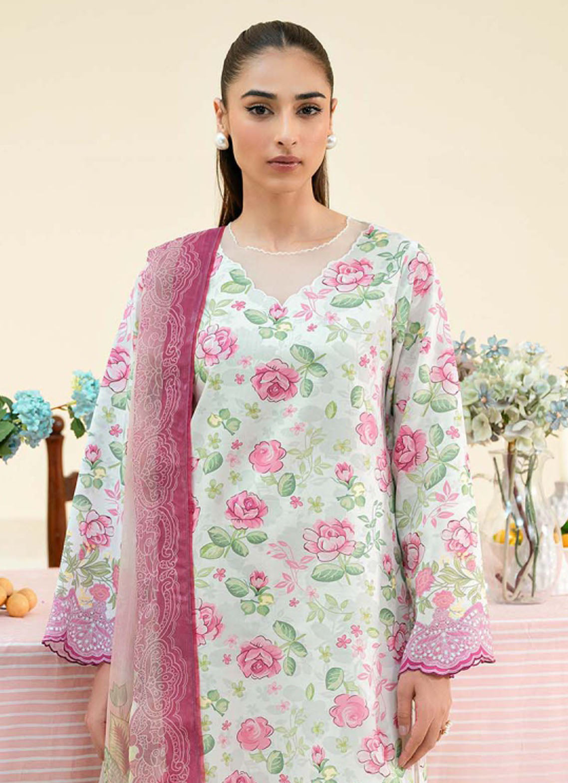 Daffodils by Seran Spring Summer Lawn Collection 2024 D-08 Freya