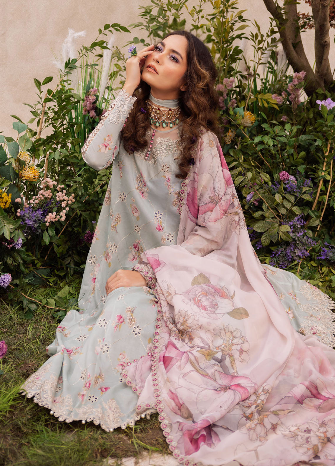 Dahlia by Iznik Unstitched Lawn Collection 2024 DL-10 Mirage