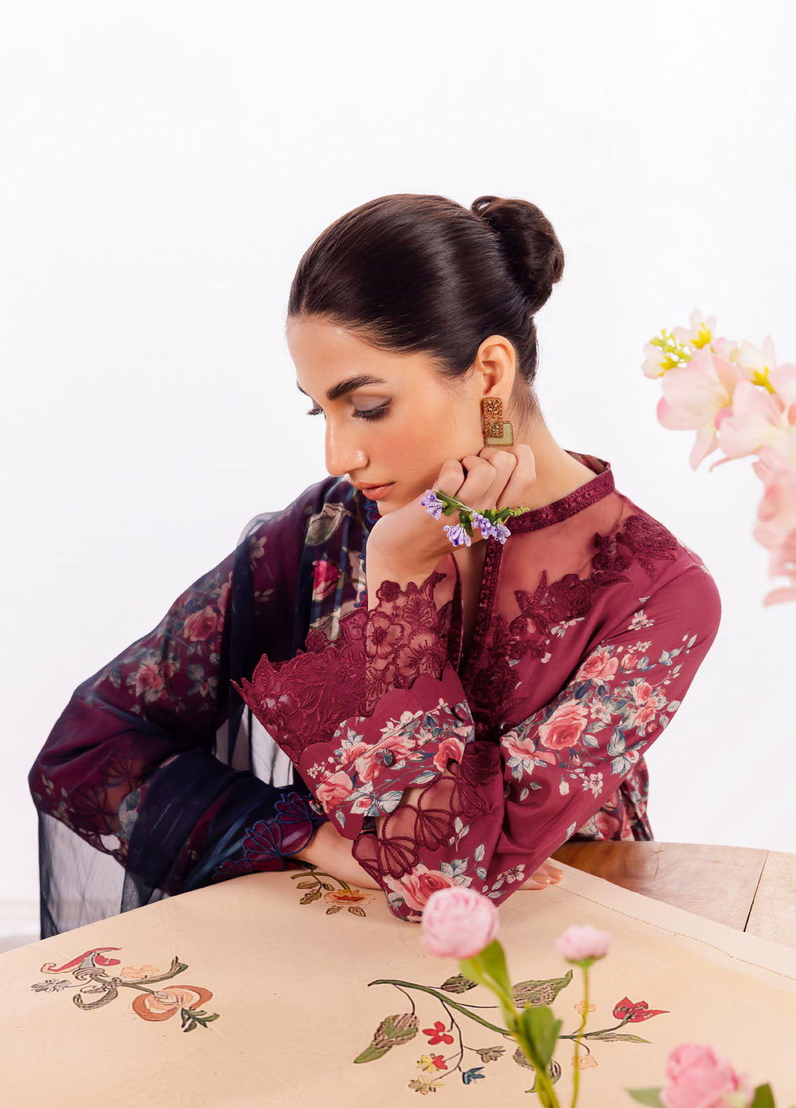 Dahlia by Iznik Unstitched Lawn Collection 2024 DL-11 Solistice