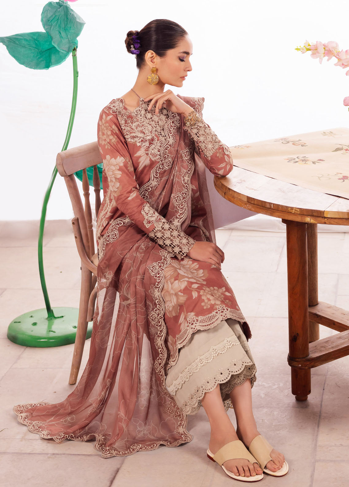 Dahlia by Iznik Unstitched Lawn Collection 2024 DL-12 Saffron