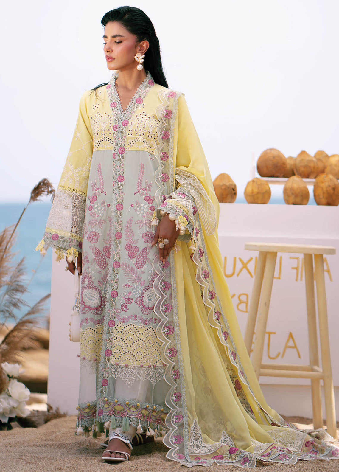 Dastan by AJR Couture Luxury Lawn Collection 2025 ALL-03 Azure