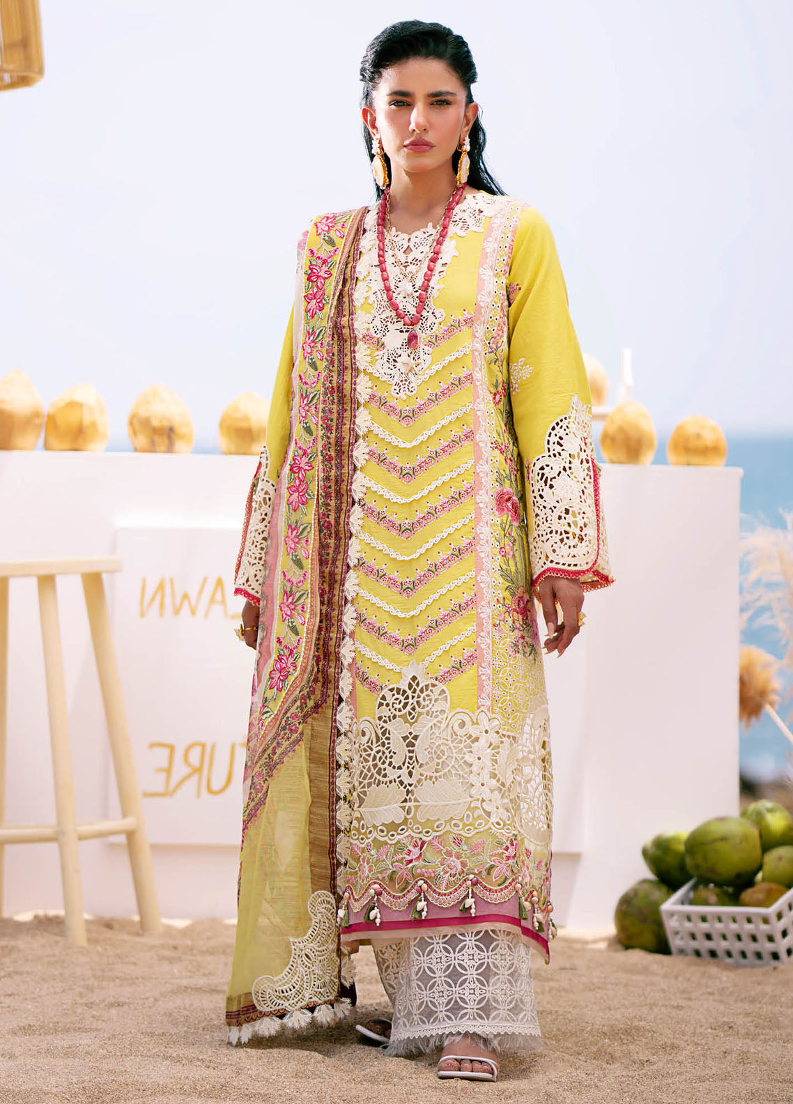 Dastan by AJR Couture Luxury Lawn Collection 2025 ALL-06 Sunset