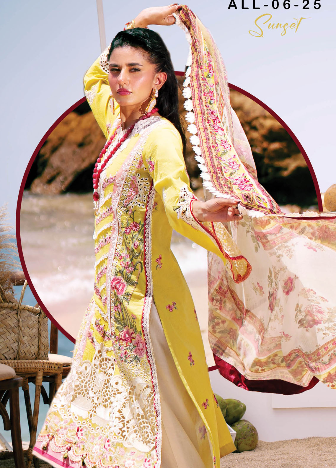 Dastan by AJR Couture Luxury Lawn Collection 2025 ALL-06 Sunset