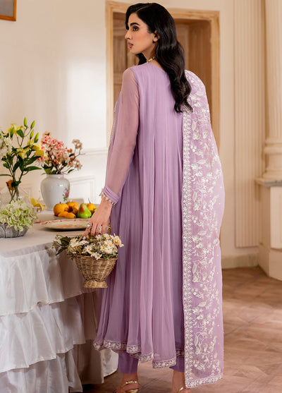 Declare Embroidered Chiffon Suits Unstitched 4 Piece DC24CL LFP-1107 Orchid - Formals Collection