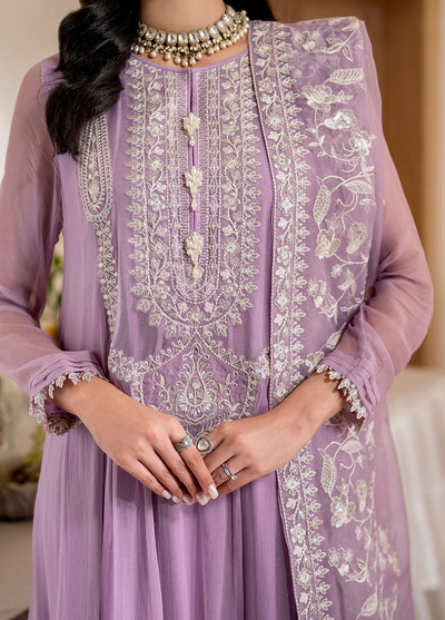 Declare Embroidered Chiffon Suits Unstitched 4 Piece DC24CL LFP-1107 Orchid - Formals Collection