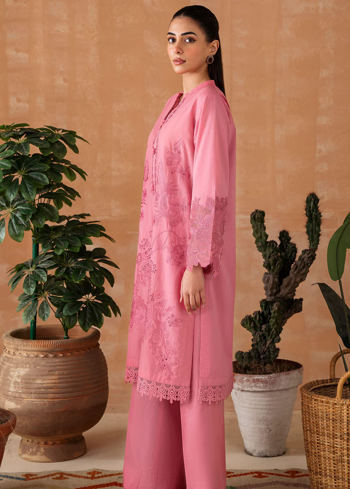 Declare Pret Embroidered Lawn 2 Piece Suit P1056-Pink