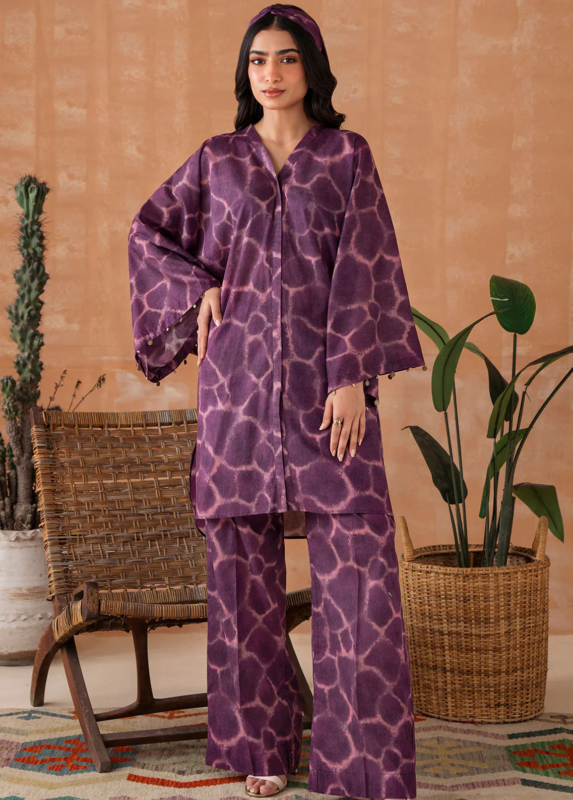 Declare Pret Printed Lawn 2 Piece Suit P1106-Purple