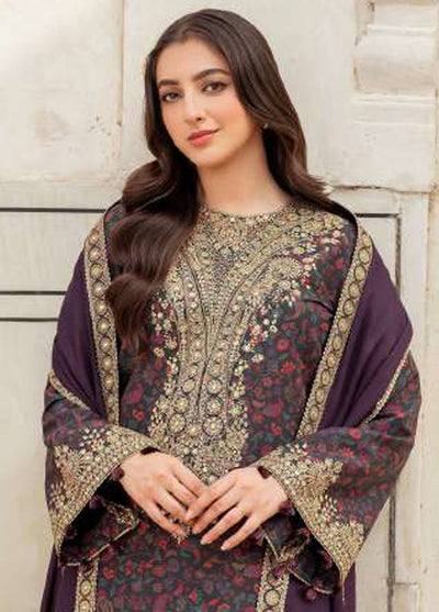 Delia By Jazmin Embroidered  Suit Unstitched 3 Piece JZ24DW D-07 - Winter Collection