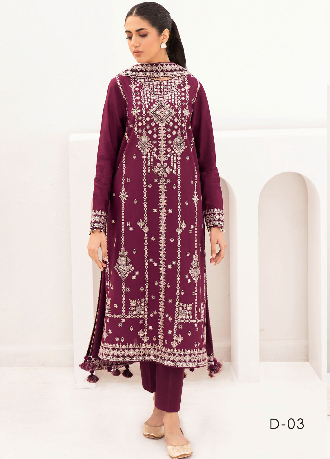 Delia By Jazmin Embroidered Lawn Collection 2024 D-03