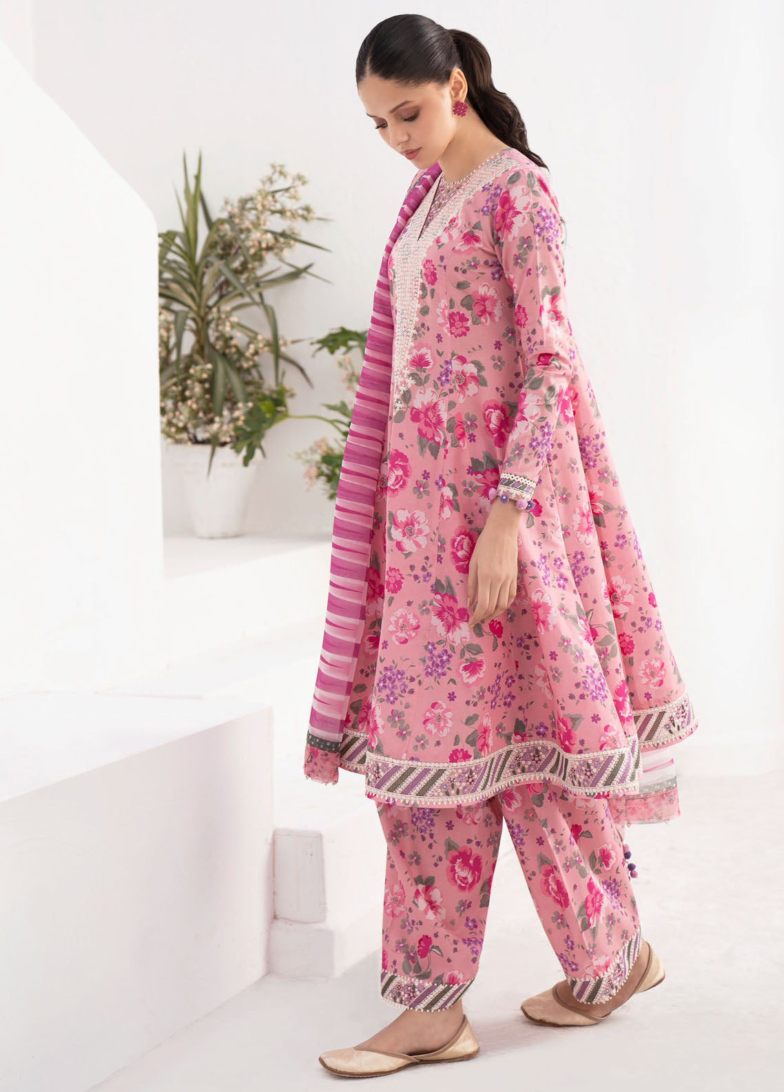 Delia By Jazmin Embroidered Lawn Collection 2024 D-07